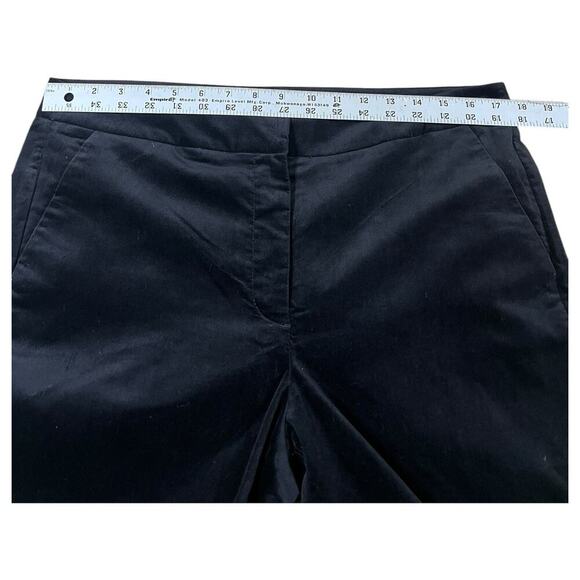 Talbots RSVP Dress Pants Velvet Velour Black Ankle Ruffle Hem Skinny Size 14 - Picture 5 of 8